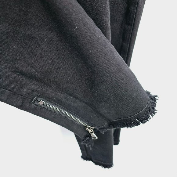 KanCan Mid Rise Zip Cuff Ankle Jeans 3XL 20W Black Raw Hem Crop Plus Stretch New - Picture 6 of 10